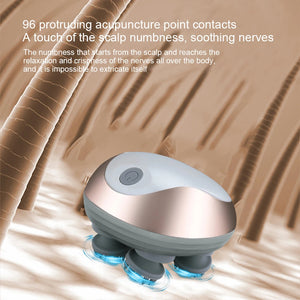 Electric scalp massager with vibration and kneading for relaxing head massage