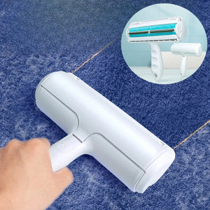 Reusable pet hair remover roller with washable lint brush, main product view
