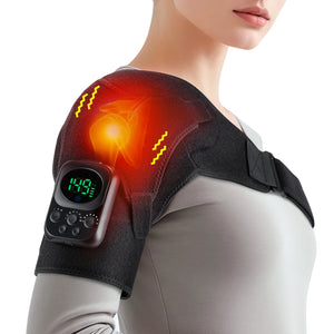 Electric shoulder massager belt with heated vibration, main product view