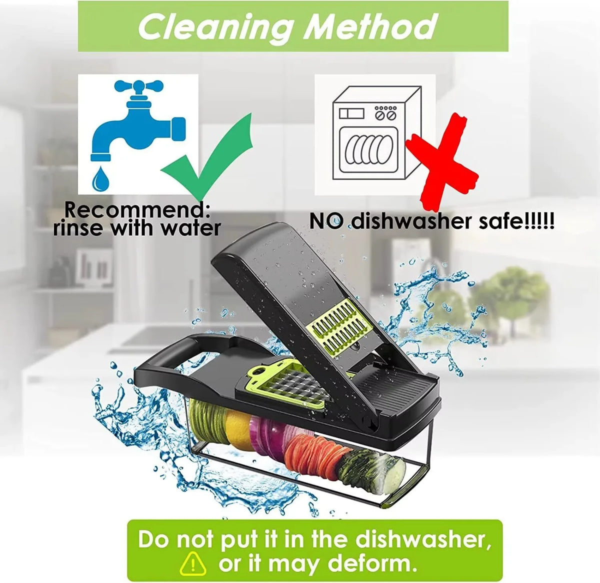 16-in-1 vegetable chopper and slicer with 1.5L container, main product view