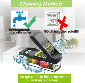 16-in-1 vegetable chopper and slicer with 1.5L container, main product view