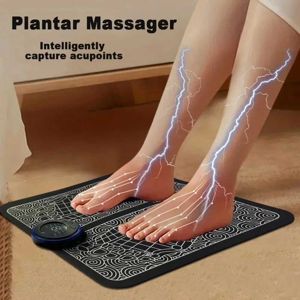 USB Rechargeable Electric Foot Massager Pad for Home Use