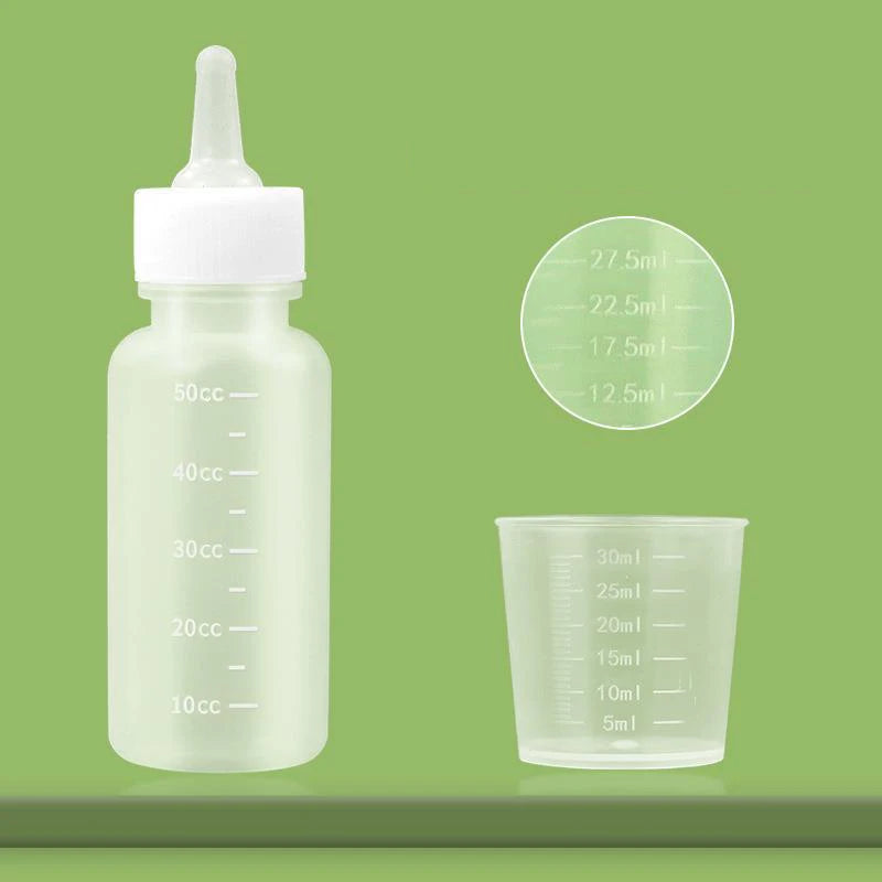 Pet Nursing Bottle Kit for Kittens, Puppies & Small Animals – Newborn Feeding Bottle with Nipples